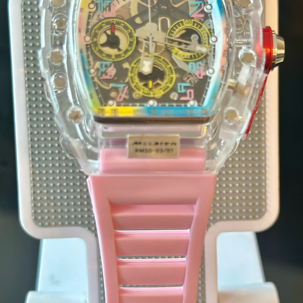 Transparent Multi-Color Men's Watch - Picture 7 of 10